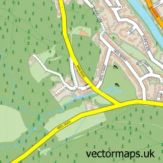 Street map sample of Gwaelod-y-garth, South Glamorgan