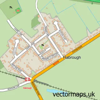 Street map sample of Habrough, Lincolnshire