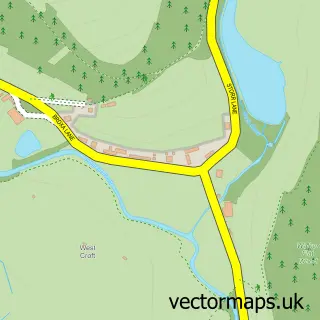 Street map sample of Hackness, North Yorkshire