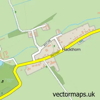Street map sample of Hackthorn, Lincolnshire