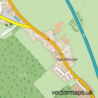 Street map sample of Hackthorpe, Cumbria