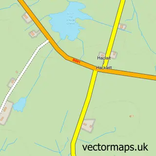 Street map sample of Haclait, Western Isles