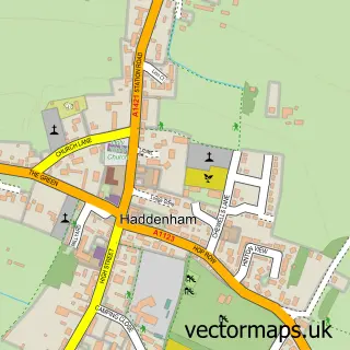 Street map sample of Haddenham, Cambridgeshire