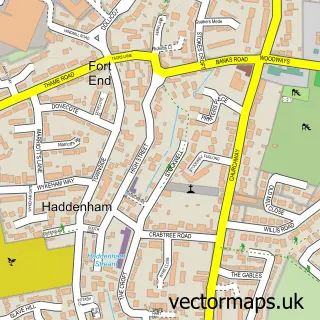 Street map sample of Haddenham, Buckinghamshire