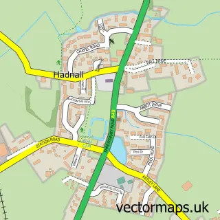 Street map sample of Hadnall, Shropshire
