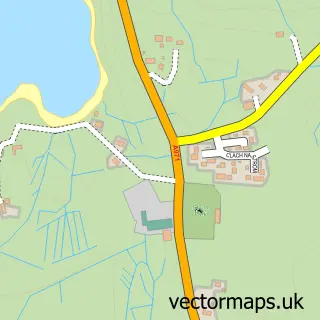 Street map sample of Haggersta, Shetland