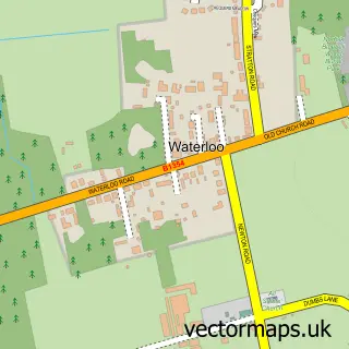Street map sample of Hainford, Norfolk