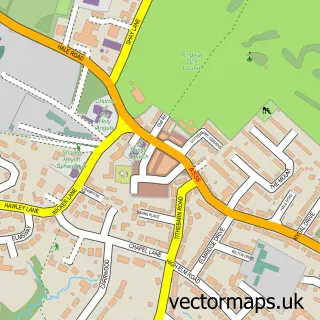 Street map sample of Hale Barns, Greater Manchester