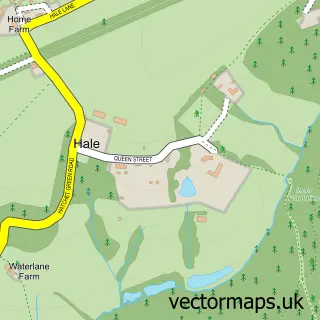 Street map sample of Hale, Hampshire