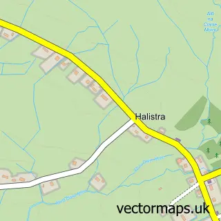 Street map sample of Halistra, Ross and Cromarty