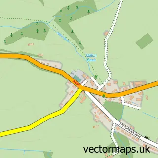 Street map sample of Hallbankgate, Cumbria