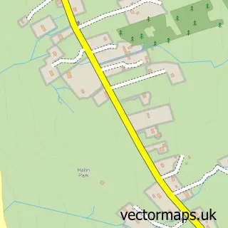 Street map sample of Hallin, Ross and Cromarty