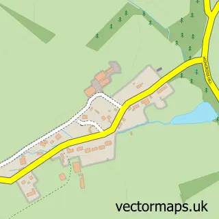 Street map sample of Halloughton, Nottinghamshire