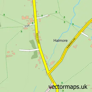 Street map sample of Halmore, Gloucestershire