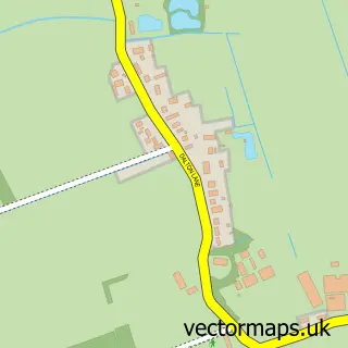 Street map sample of Halsham, East Riding of Yorkshire