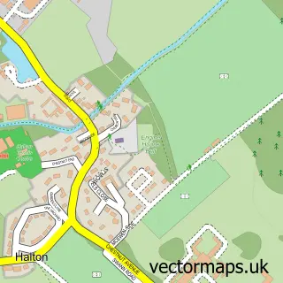 Street map sample of Halton, Buckinghamshire