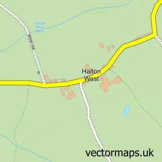 Street map sample of Halton West, North Yorkshire