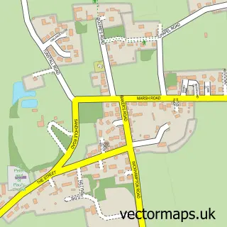 Street map sample of Halvergate, Norfolk