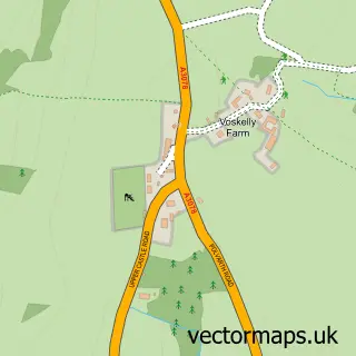 Street map sample of Halwartha, Cornwall