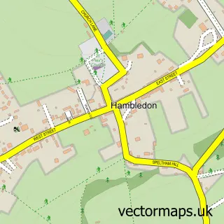 Street map sample of Hambledon, Hampshire
