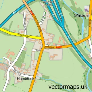 Street map sample of Hambrook, Gloucestershire