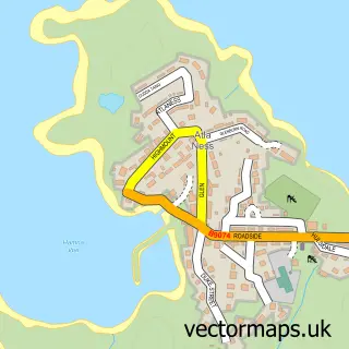 Street map sample of Hamnavoe, Shetland