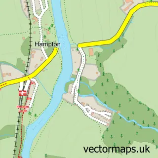 Street map sample of Hampton Loade, Shropshire