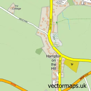 Street map sample of Hampton on the Hill, Warwickshire