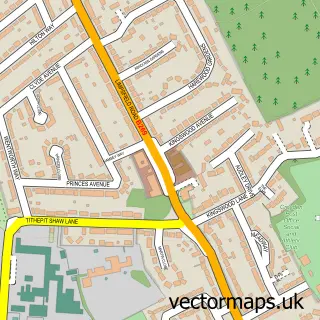 Street map sample of Hamsey Green, Greater London