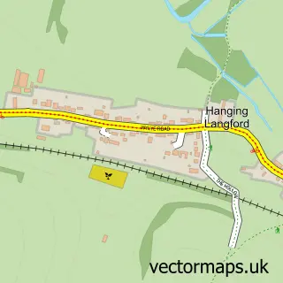 Street map sample of Hanging Langford, Wiltshire