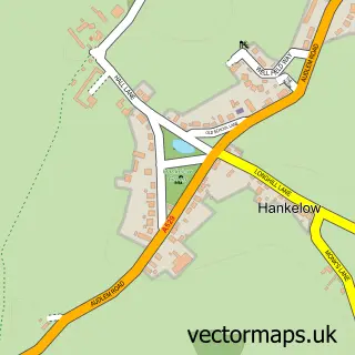 Street map sample of Hankelow, Cheshire