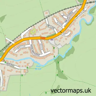 Street map sample of Hanwood, Shropshire