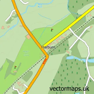 Street map sample of Harburn, West Lothian
