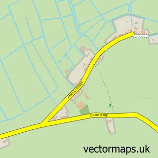 Street map sample of Hardley, Norfolk