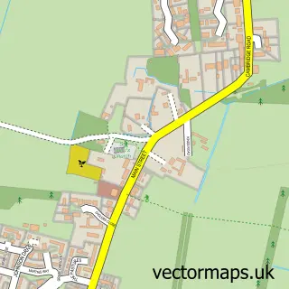 Street map sample of Hardwick, Cambridgeshire