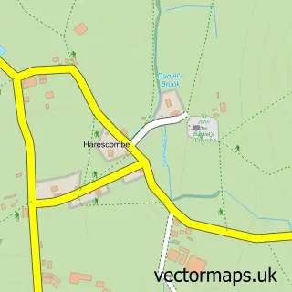 Street map sample of Harescombe, Gloucestershire