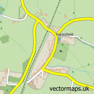 Street map sample of Haresfield, Gloucestershire