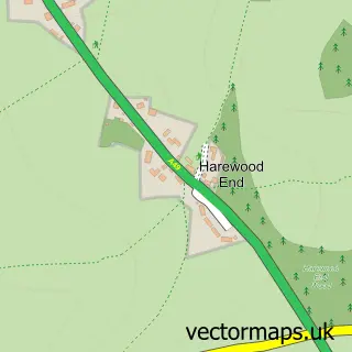 Street map sample of Harewood End, Herefordshire