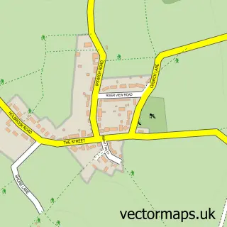 Street map sample of Harkstead, Suffolk