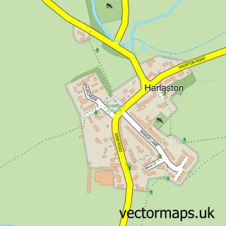 Street map sample of Harlaston, Staffordshire