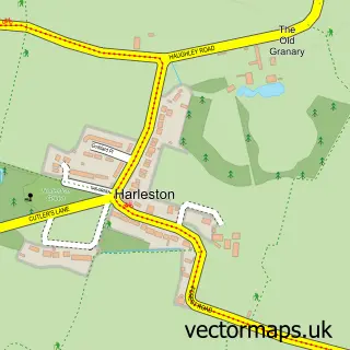 Street map sample of Harleston, Suffolk
