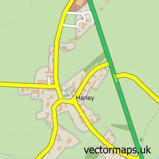 Street map sample of Harley, Shropshire