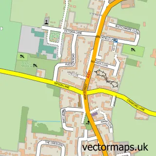 Street map sample of Harlington, Greater London