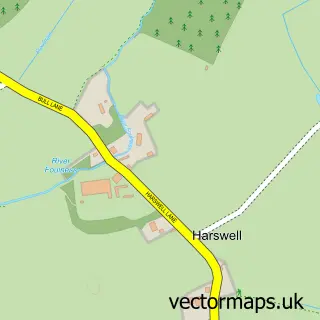 Street map sample of Harswell, East Riding of Yorkshire