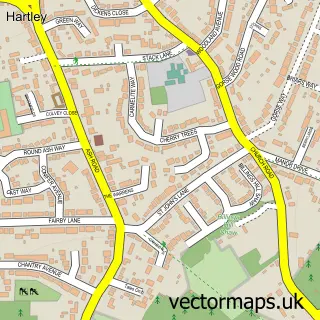 Street map sample of Hartley, Kent