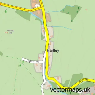 Street map sample of Hartley, Cumbria