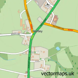Street map sample of Hartley, Kent