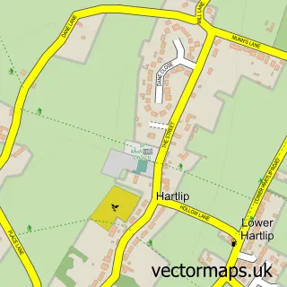 Street map sample of Hartlip, Kent