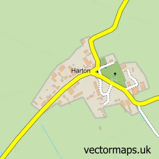 Street map sample of Harton, North Yorkshire