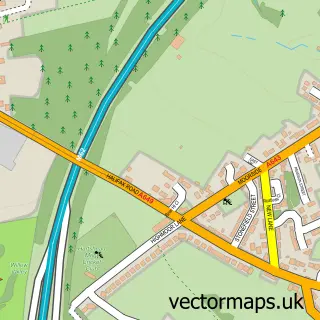 Street map sample of Hartshead Moor, West Yorkshire